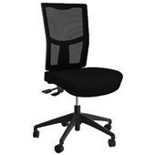 KNIGHT URBAN OFFICE CHAIR HIGHBACK 3LEVER NYLON BASE UNASSEMBLED MESH BLACK