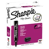SHARPIE FLIP CHART MARKER BULLET BROAD 30MM ASSORTED PACK 8