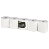 MACHINE ROLL 2 PLY CARBONLESS 75 X 76MM YELLOW AND WHITE PACK 5