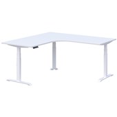 SUMMIT II ELECTRIC WORKSTATION W1800 X D1800 X H6151255MM WHITE FRAME SNOWDRIFT