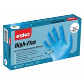 ESKO HIGH FIVE SENSORTOUCH NITRILE DISPOSABLE GLOVES MEDIUM BOX 100