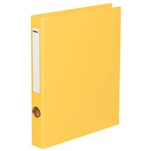 OKIN RINGBINDER LINEN 2D 26MM A4 YELLOW
