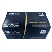 HYTEC BLACK TEXTURED NITRILE GLOVES POWDER FREE XLARGE