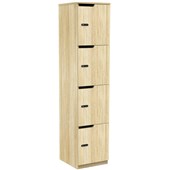 KNIGHT CUBIT LOCKER W450 X D400 X H1805MM 4 DOOR ATLANTIC OAK