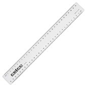 CELCO RULER PLASTIC 300MM CLEAR