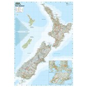 KIWI MAPS PATHFINDER SHEET NZ AOTEAROA LAMINATED 880 X 610MM