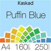 KASKAD COLOURED PAPER A4 160GSM PUFFIN BLUE PACK 250