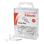 ESSELTE PUSH PINS CLEAR PACK 50