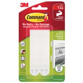 COMMAND PICTURE HANGING STRIP LARGE WHITE PACK 4 PAIRS